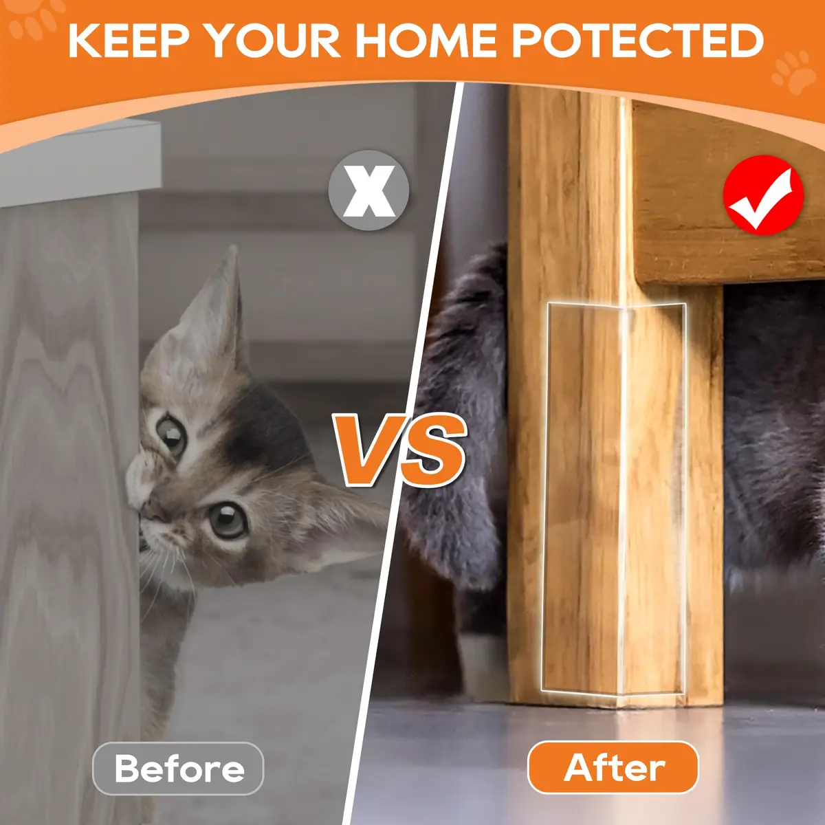 Loiion Clear Pet Door Protector from Dog Scratching 4in x 32.8ft | Transparent Vinyl Scratch Guard for Cats & Dogs - view 2
