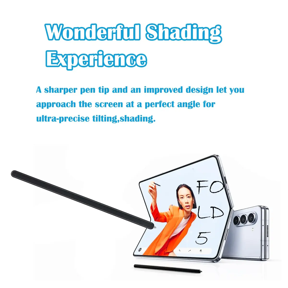 Alovexiong Galaxy Z Fold 6/5 S Pen Fold Edition Replacement Stylus Pen Black | Tilt Sensitive, 4096 Pressure Levels - view 8
