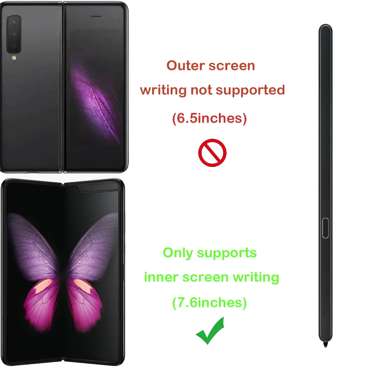 Dogxiong Galaxy Z Fold5/6 S-Pen Fold Edition Slim Stylus + Tips | Precise, Smooth & Compatible with Samsung Fold - view 3