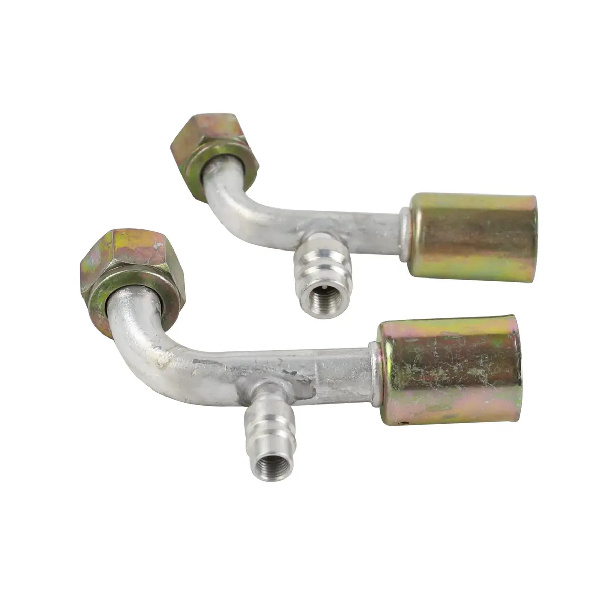 Wisepick AC Fitting Set #8 and #10 Female Beadlock 90° | R134a Pressure Valve, Aluminum, Zinc Finish - view 5