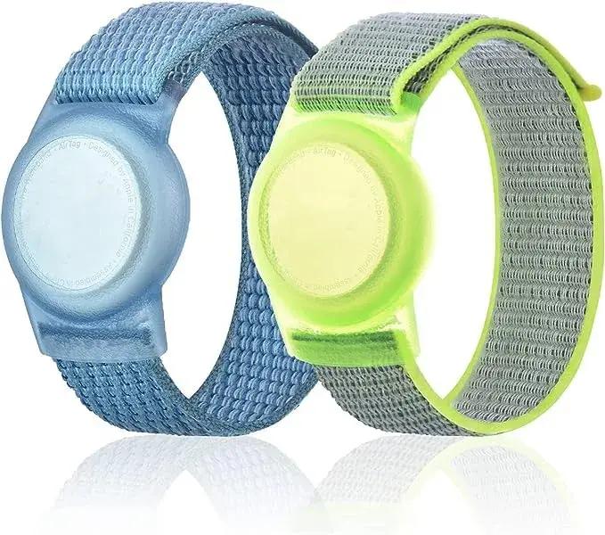Qonuiy Kids AirTag Wristband with Protective Case - Lanlv Colour, 18 cm (7.1 in) - main product image