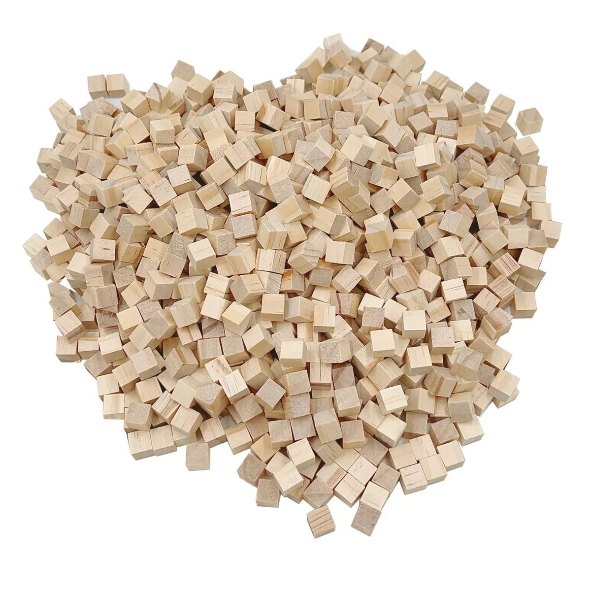 WURONXIN Unfinished Wooden Blocks 1cm Pack of 500 Small Wood Cubes | DIY Craft Wood - main product image