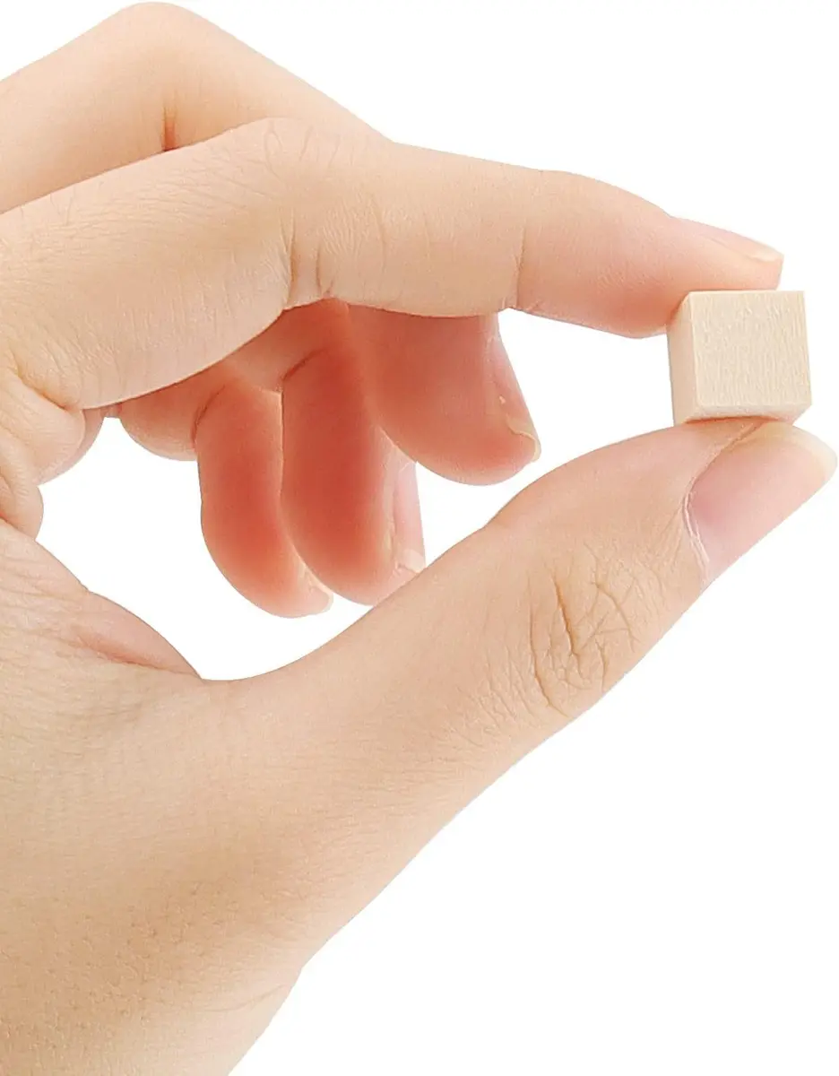 WURONXIN Unfinished Wooden Blocks 1cm Pack of 500 Small Wood Cubes | DIY Craft Wood - view 6