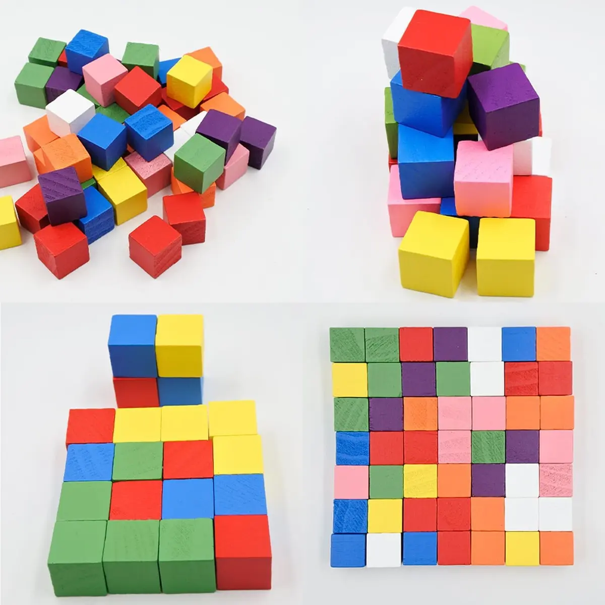 WURONXIN Unfinished Wooden Blocks 1cm Pack of 500 Small Wood Cubes | DIY Craft Wood - view 7