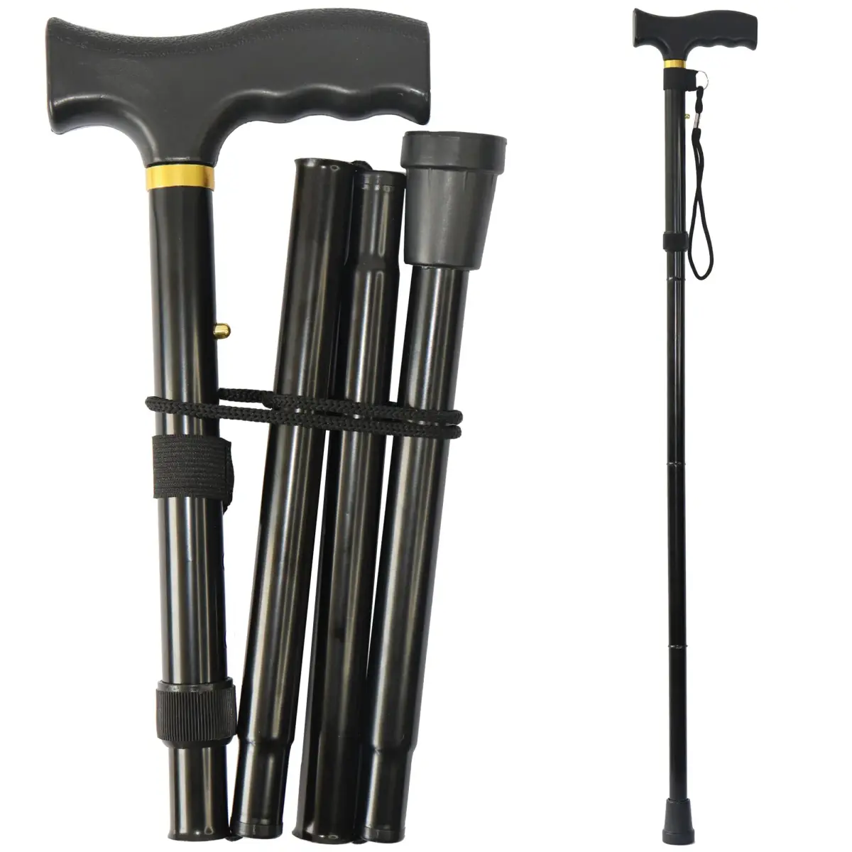 CLOKTA Folding Cane with Floral Pattern, 33-37 inch Adjustable Height | Lightweight Aluminum Mobility Aid - main product image