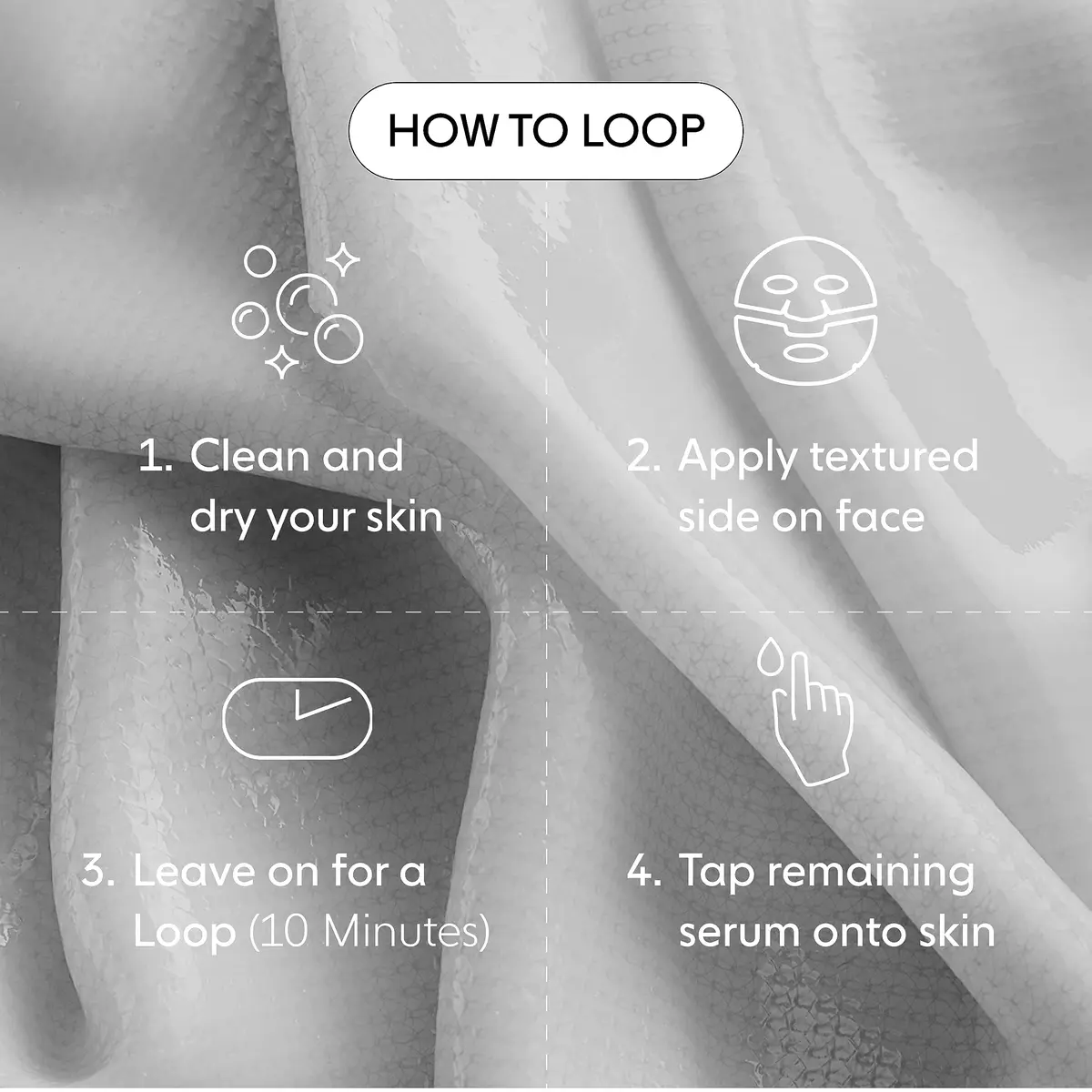 LOOPS Dream Sleep Nighttime Hydrogel Face Mask 5pc | Deep Hydration & Glow - view 3