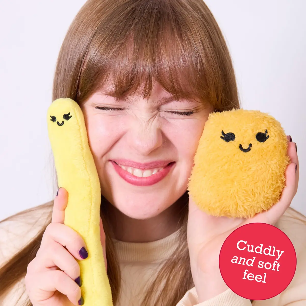 WHAT DO YOU MEME? Emotional Support Chicken Nuggets Plush Toy Set (5 Plushies + Basket) | ASTM-Tested, Non-Toxic, BPA-Free - view 3