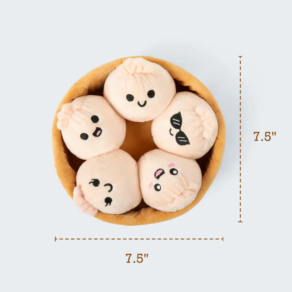 WHAT DO YOU MEME? Emotional Support Dumplings Plush Set with Basket | 5 Plushies + 1 Basket - view 3