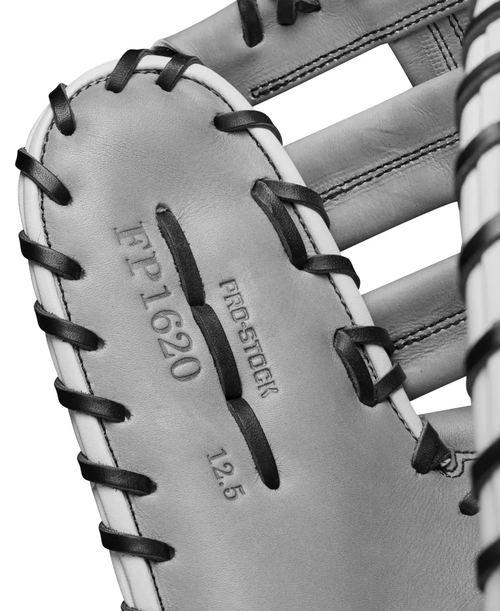 Wilson 2024 A2000 1620 12.5” Fastpitch First Base Mitt | Left Hand Throw, Black/Grey/Red - view 7