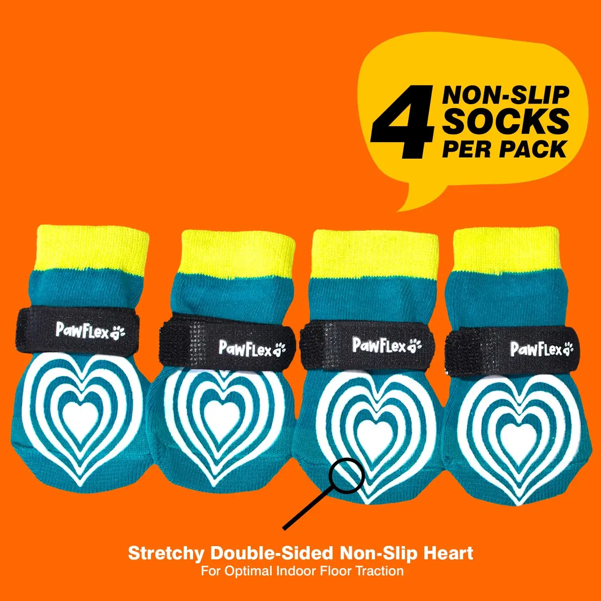 PawFlex Comfy Pawz Dog Socks | Non-Slip Cotton Traction Control for Senior & Disabled Dogs - view 6