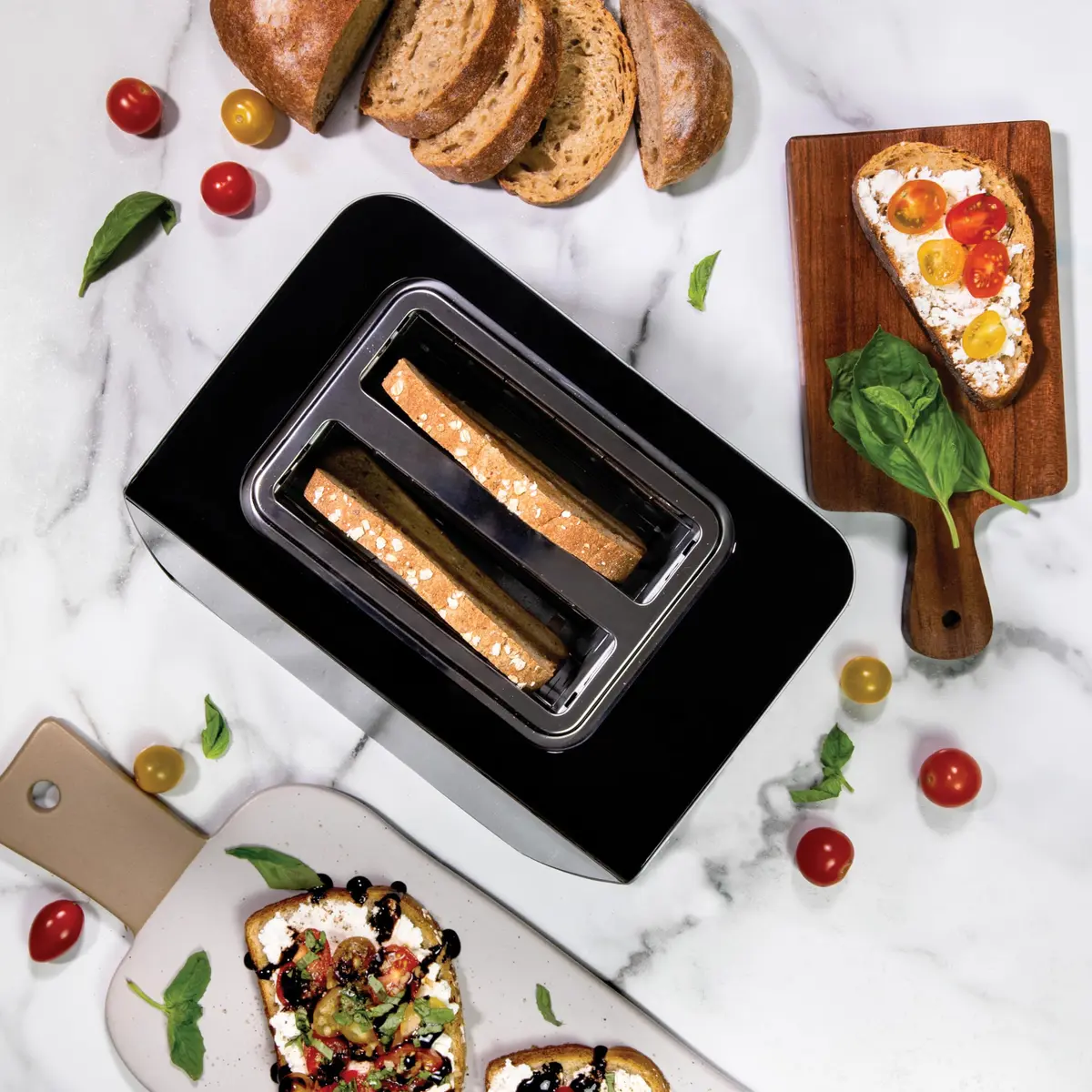 Nostalgia Inspirex Touch Screen Toaster 2 Slice | Modern Stainless Steel Kitchen Appliance - view 5
