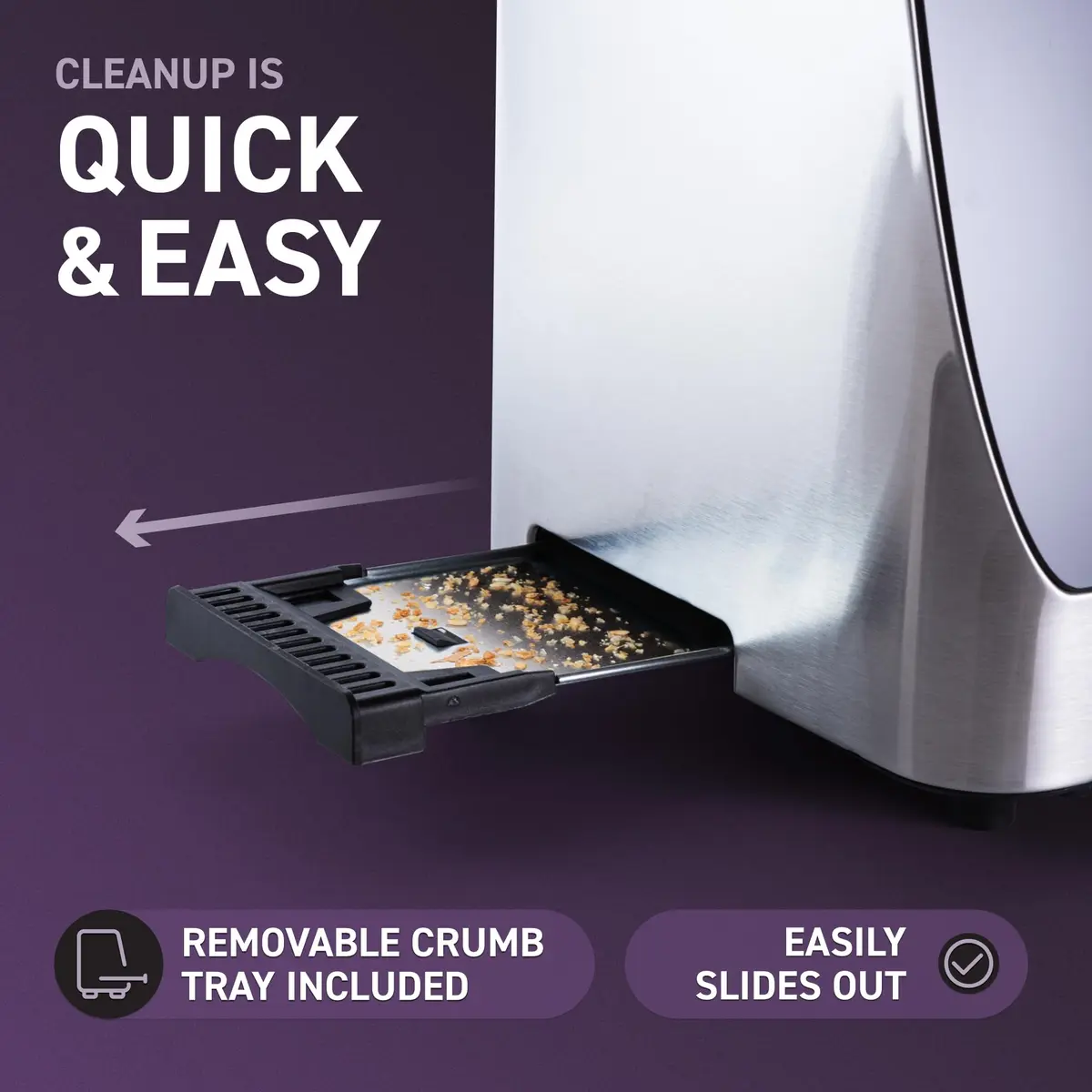 Nostalgia Inspirex Touch Screen Toaster 2 Slice | Modern Stainless Steel Kitchen Appliance - view 6