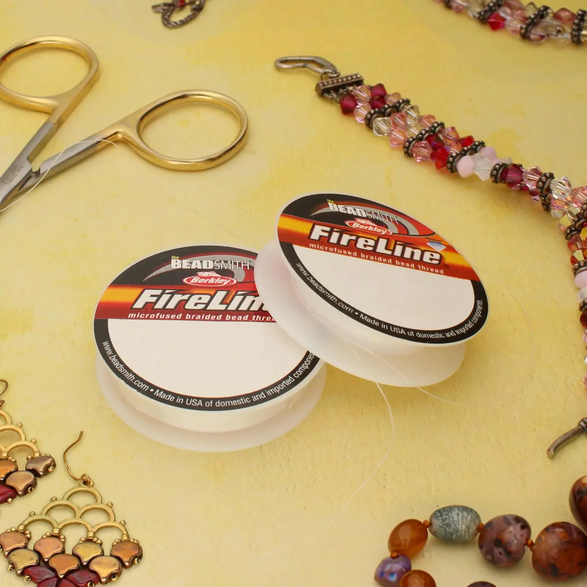 The Beadsmith Fireline Micro-Fused Braided Thread 15 yards | Strong, USA-made beading thread for jewelry making - view 2