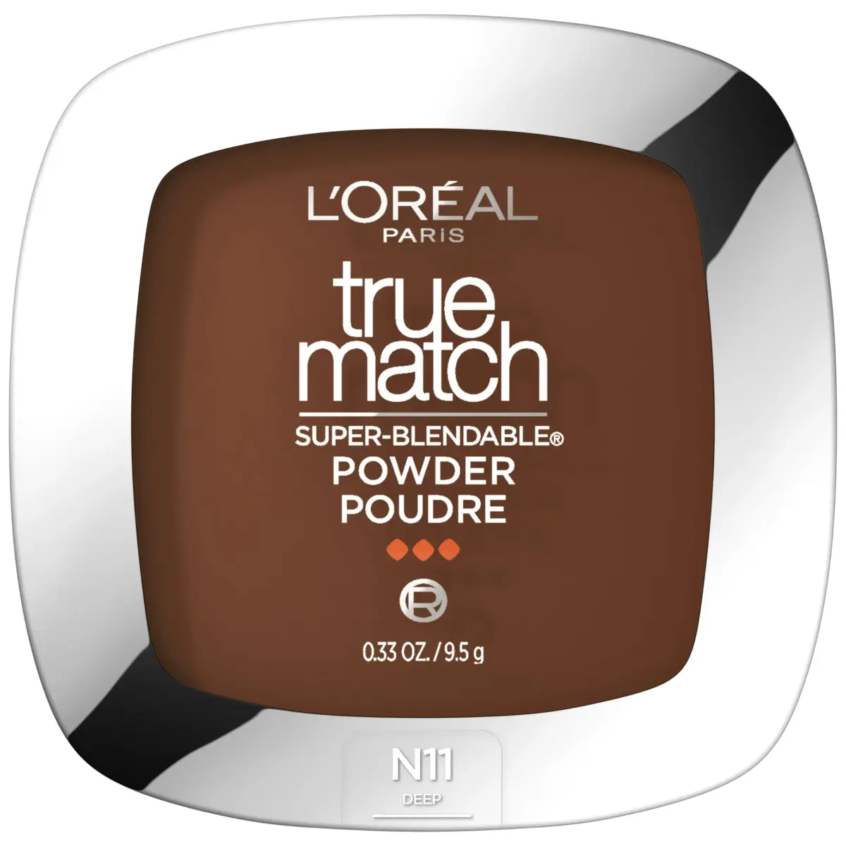 L'Oreal Paris True Match Super Blendable Oil-Free Powder Foundation - N11 Deep, 0.33 oz - main product image