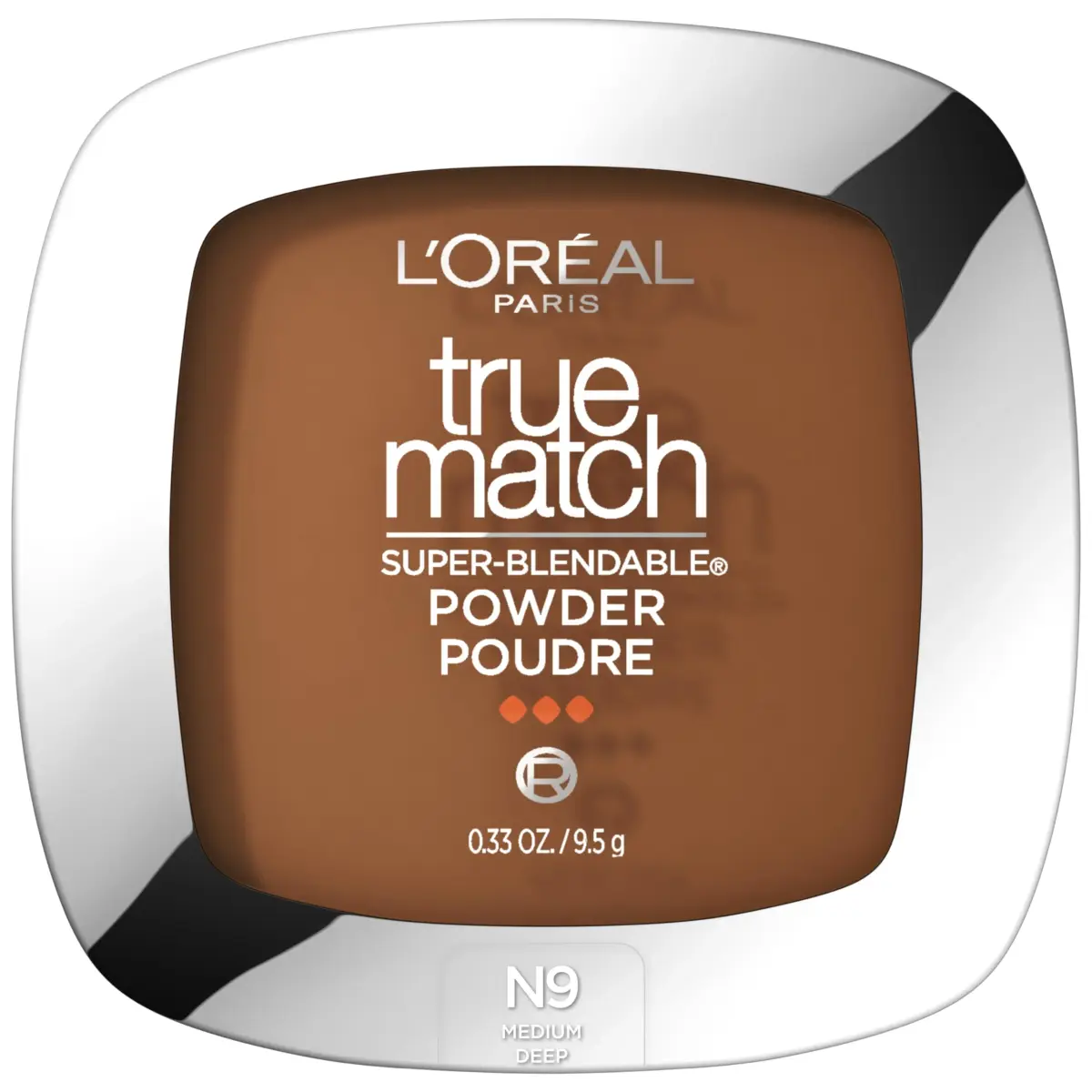 L'Oreal Paris True Match Super Blendable Oil-Free Powder Foundation N9 Medium Deep - main product image