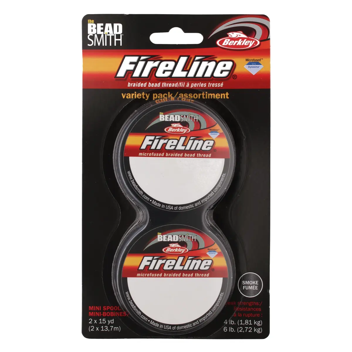 The Beadsmith Fireline Micro-Fused Braided Thread 15 yards Smoke Grey | High Tensile Strength Jewelry Thread - view 8