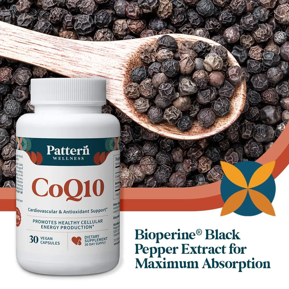 Pattern Wellness CoQ10 Supplement – 30 Vegan Capsules | Supports Cellular Energy & Circulatory Wellness - view 7