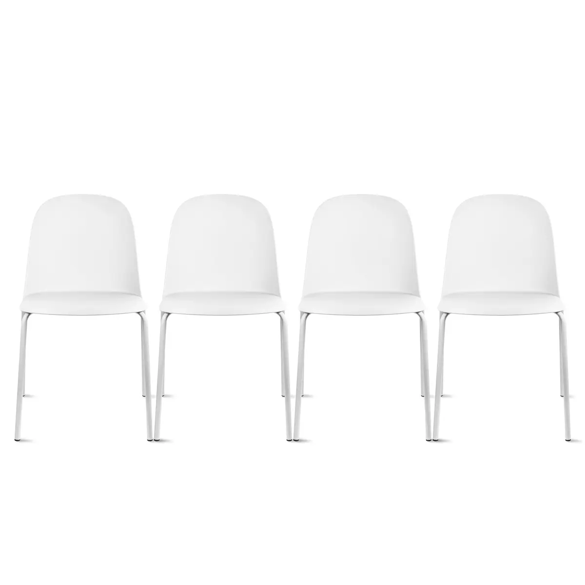 2xhome Modern Stackable Armless Dining Chair | Plastic Shell Seat with Metal Legs | Indoor or Outdoor Use - main product image