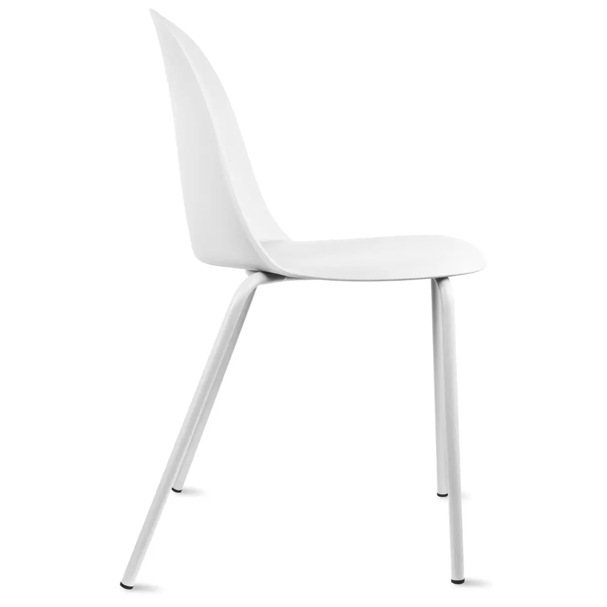 2xhome Modern Stackable Armless Dining Chair | Plastic Shell Seat with Metal Legs | Indoor or Outdoor Use - view 9