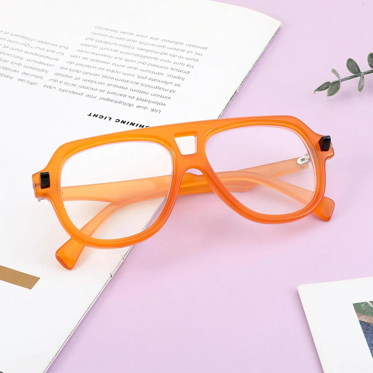 FEISEDY Aviator Frame Glasses for Women Men Blue Light Blocking Glasses Anti Glare Computer Eyeglasses - view 6
