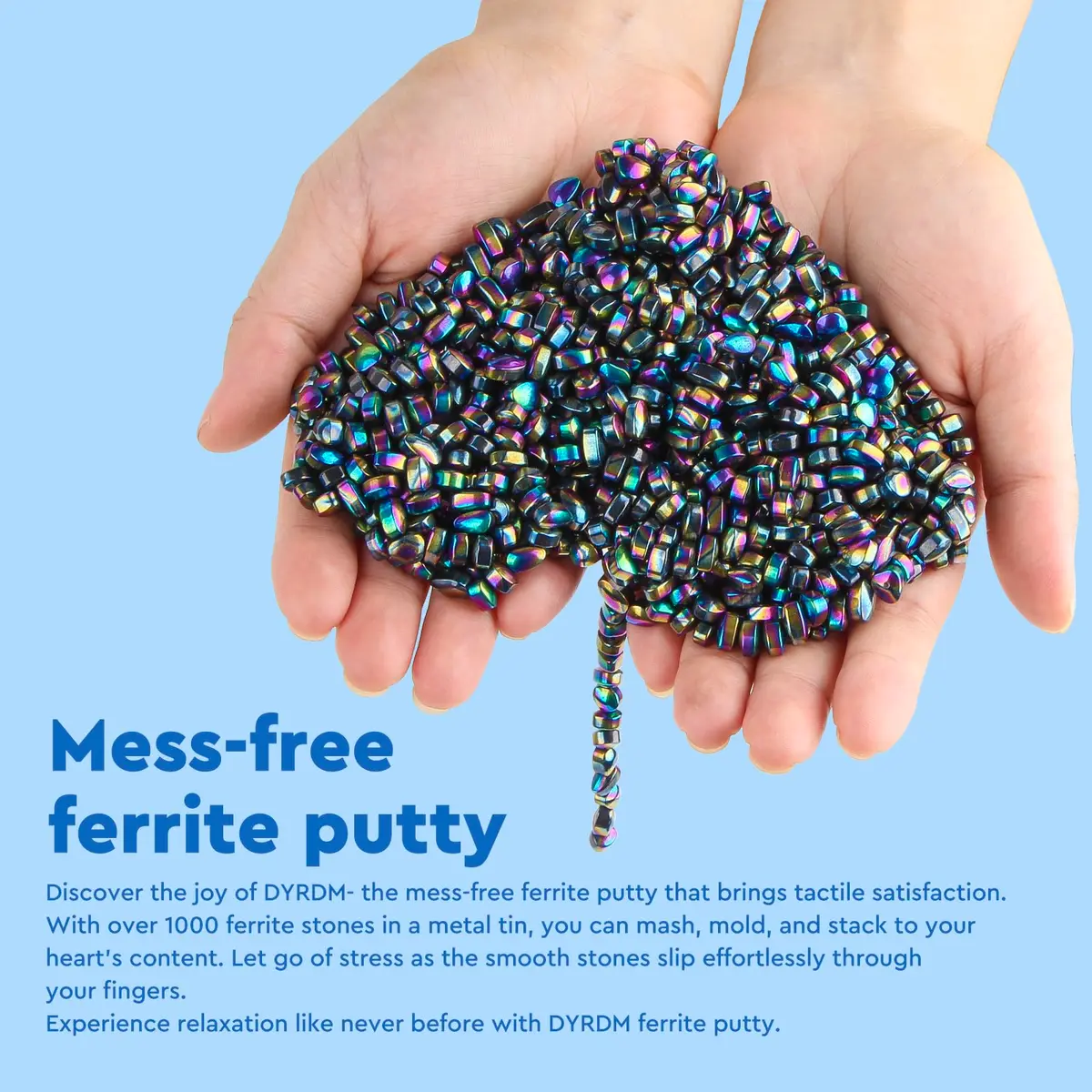DYRDM Ferrite Putty 1000+ Colorful Stones, Desk Accessory for Adults | Non-Toxic, BPA-Free, ASTM-Tested - view 8