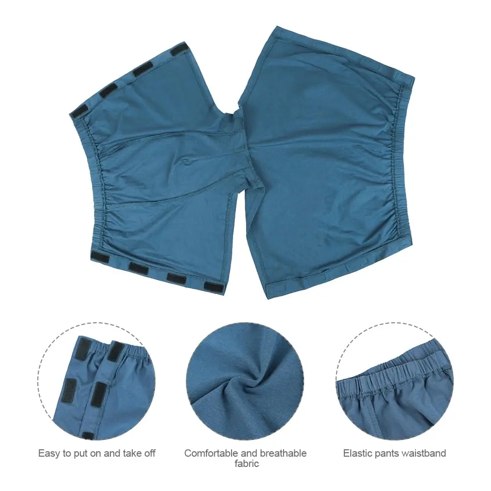 HKSICHENGKEJI Tear Away Shorts for Men | Post Surgery Athletic Cotton Boxer Briefs (27.5-39.3in Waist) - view 4