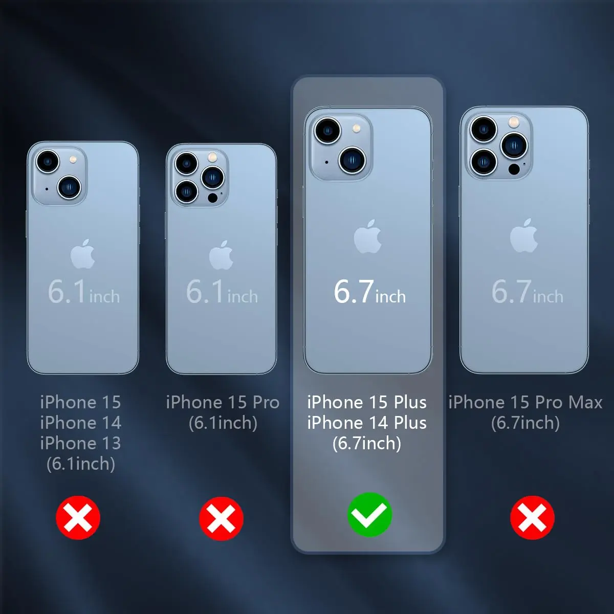 Sansunto Compatible iPhone 15 Plus & 14 Plus Case 6.7 inch | Heavy Duty Shockproof Full Body Protection - view 7