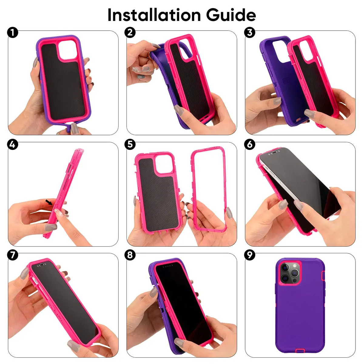 Sansunto Compatible iPhone 15 Plus & 14 Plus Case 6.7 inch | Heavy Duty Shockproof Full Body Protection - view 8