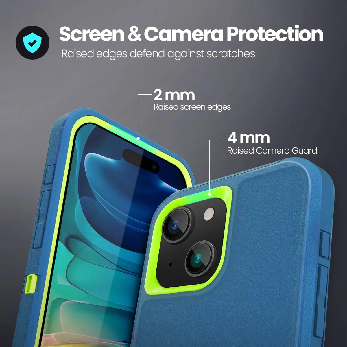 Sansunto Compatible iPhone 15 Plus & 14 Plus Case 6.7 inch | Heavy Duty Shockproof Full Body Protection - view 2