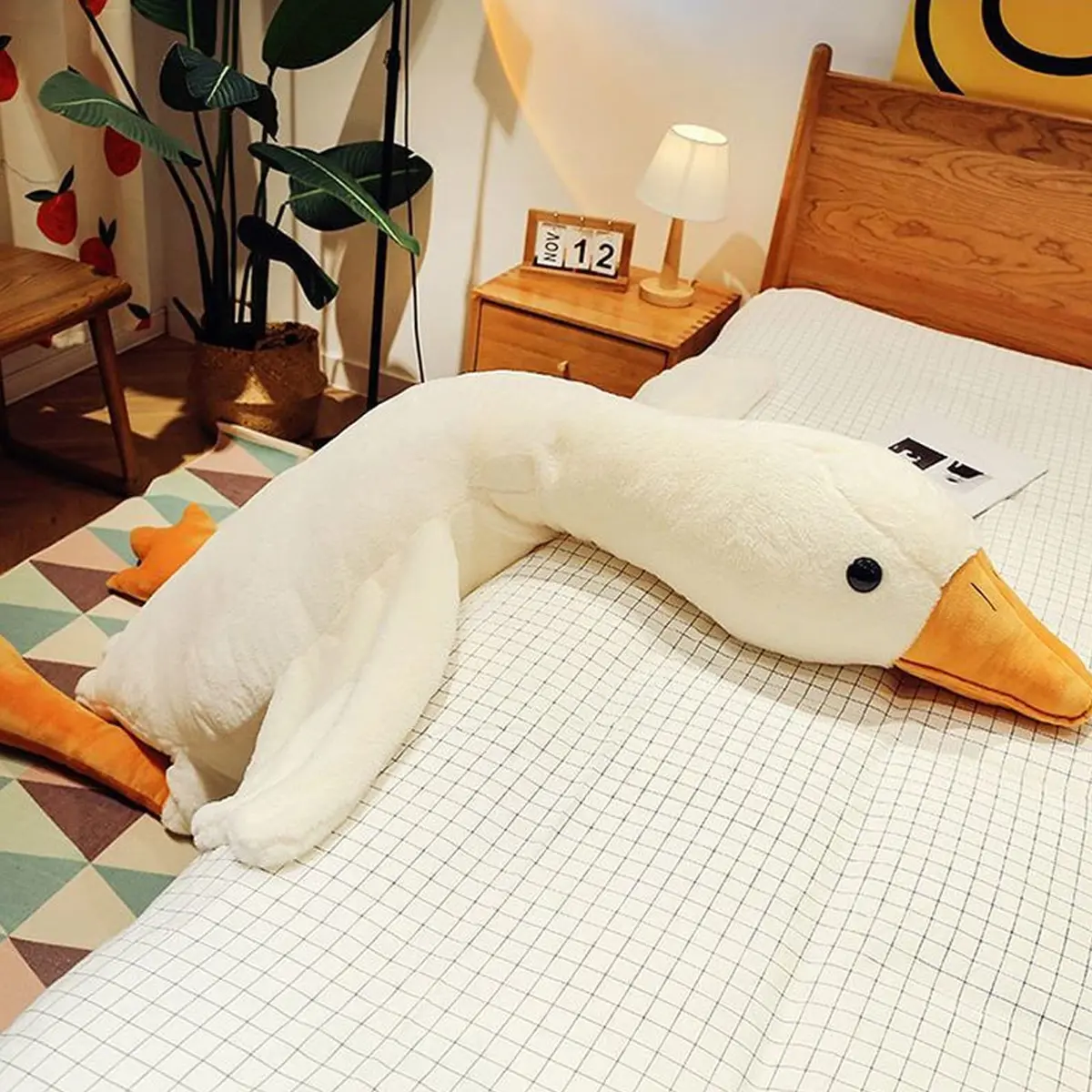 Doireum Swan Stuffed Animal 5.5 lbs Weighted Plush Swan Toy Big Goose Gift for Kids - view 4