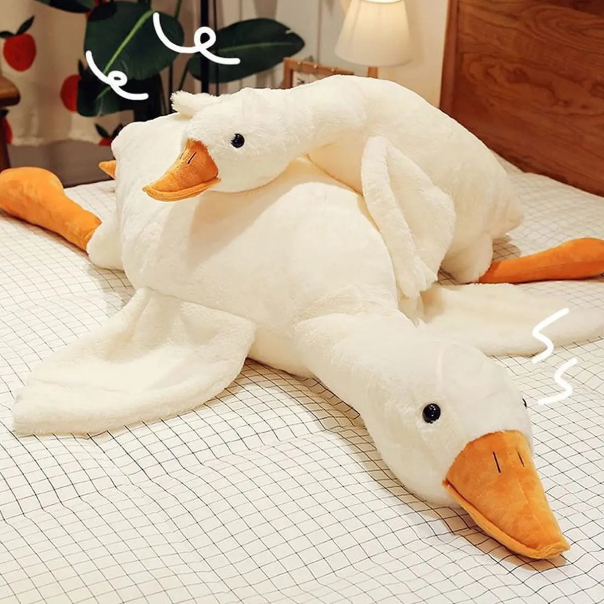 Doireum Swan Stuffed Animal 5.5 lbs Weighted Plush Swan Toy Big Goose Gift for Kids - view 3