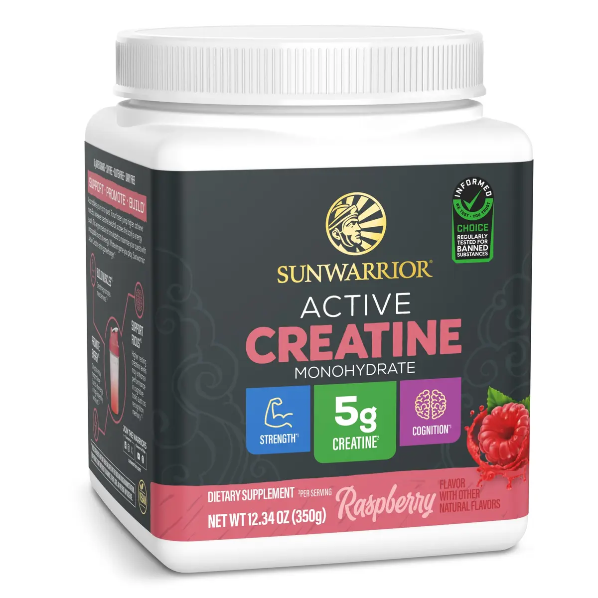 Sunwarrior Creatine Monohydrate Powder 50 Servings | Vegan & Keto Friendly | Support Muscle & Brain Function - main product image