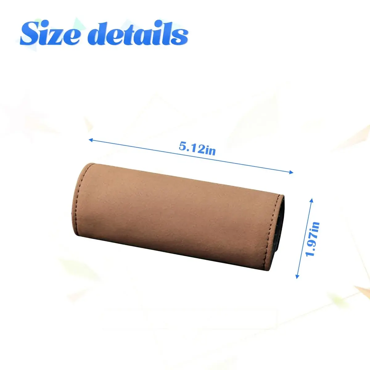 BESULEN Tumbled Fur Leather Car Inside Door Handle Protector 2PCS (Brown) | Protects Auto Inner Door Pull Handles - view 2