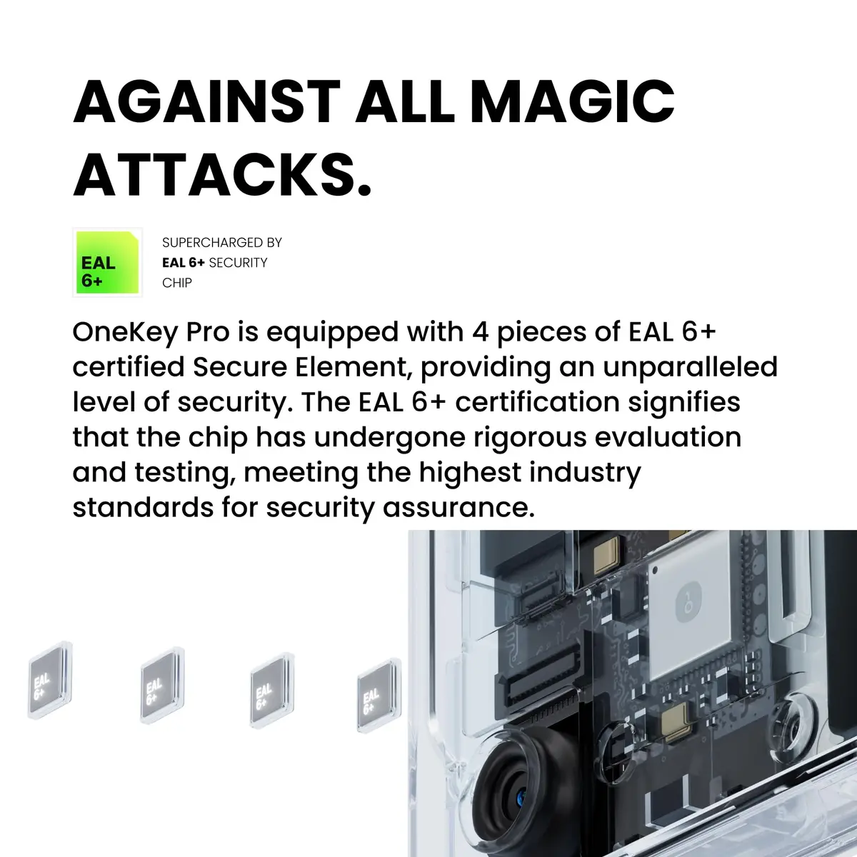 OneKey Pro Crypto Cold Wallet – Air-gapped, Offline Keys, 4× EAL6+ Secure Elements, 3.5" Touchscreen, Fingerprint Unlock, Bluetooth/USB-C, Supports 10,000+ Coins & NFTs (Black) - view 5