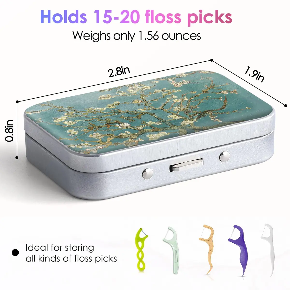 Gerkia Portable Dental Floss Case, Compact & Durable, Travel-Ready (70-120 chars) - view 2