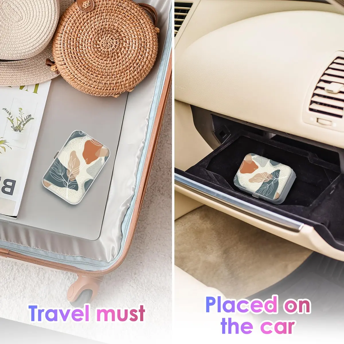 Gerkia Portable Dental Floss Case, Bohemian Leaf | Compact, Durable & Travel-Friendly - view 7