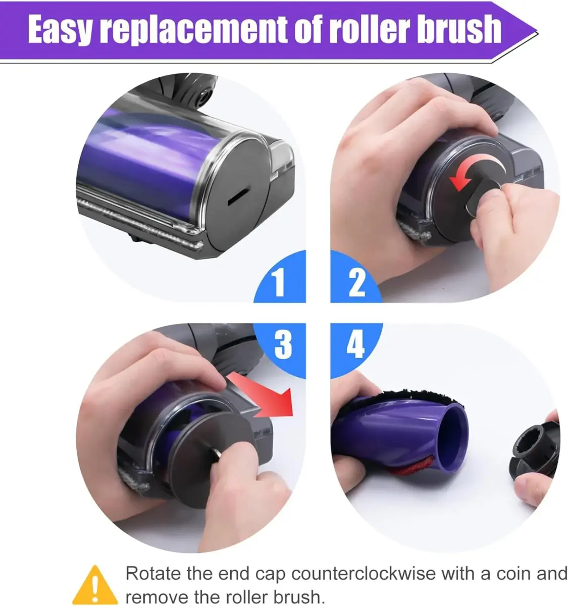 Vanclearidea Direct Drive Brush Head for Dyson V7 V8 V10 V11 V15 Vacuum Cleaner | Quick-Release Motorhead with 2 Wheels - view 6