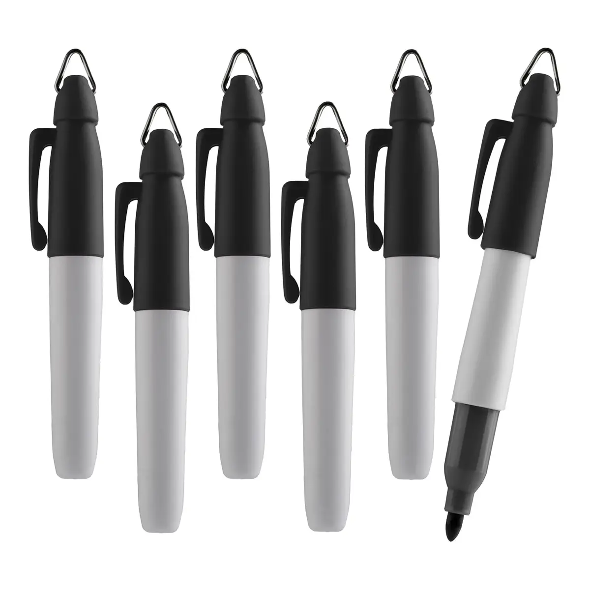 TH Golf Mini Permanent Markers 6 Count | Fine Point, Assorted Colours, Waterproof & Fade-Resistant (1.00mm) - main product image