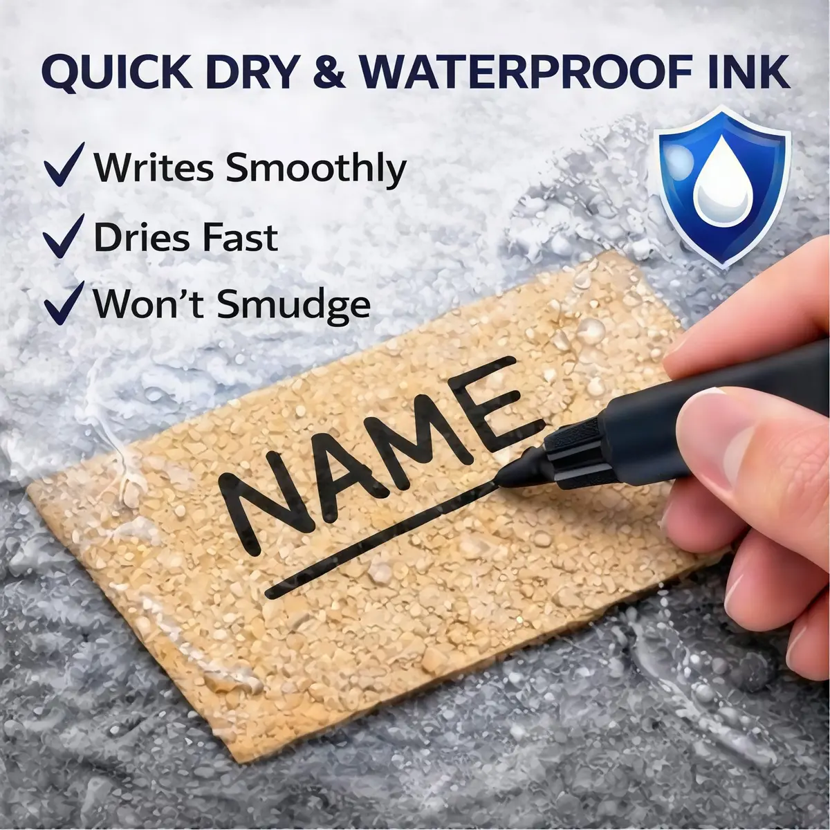 TH Golf Mini Permanent Markers 6 Count | Fine Point, Assorted Colours, Waterproof & Fade-Resistant (1.00mm) - view 6