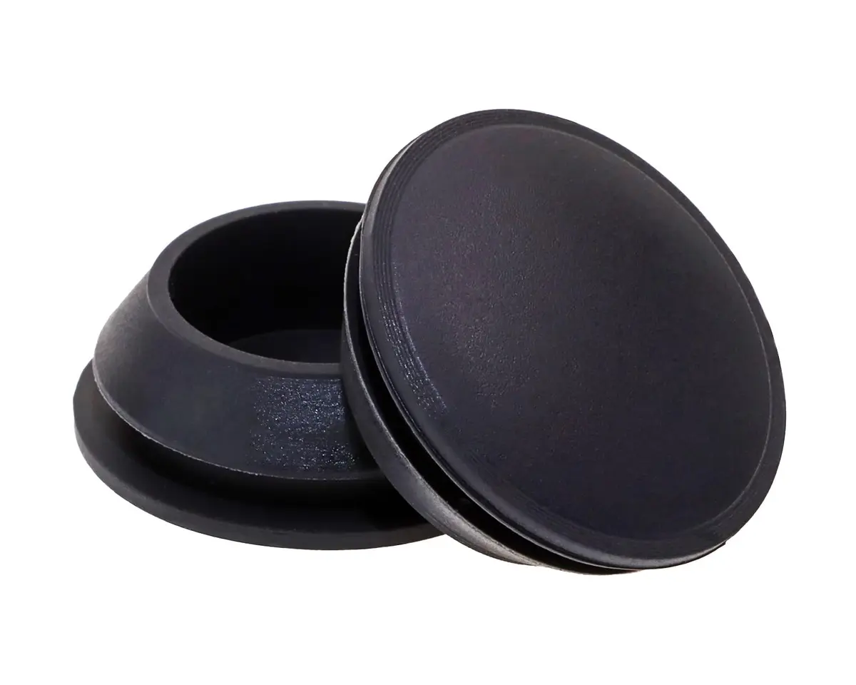 ONLYKXY Black Silicone Round Snap-In Furniture Hole Plugs (20mm / 0.78 inch), 5-Pack | Seals Holes & Protects Surfaces - main product image