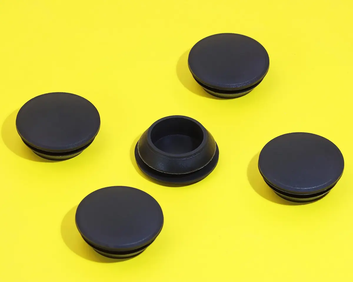 ONLYKXY Black Silicone Round Snap-In Furniture Hole Plugs (20mm / 0.78 inch), 5-Pack | Seals Holes & Protects Surfaces - view 5