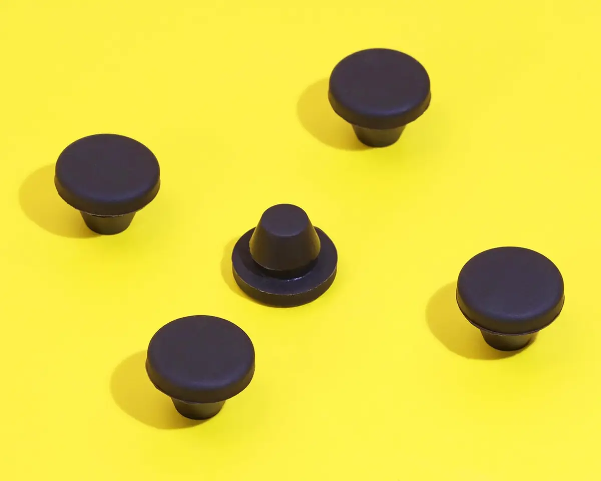 ONLYKXY 5 Pcs Black Silicone Round Locking Furniture Hole Plugs 8mm | Waterproof Dustproof Seal - view 5