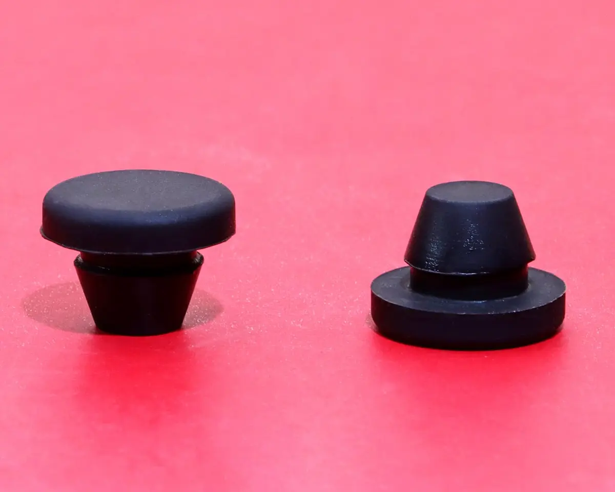 ONLYKXY 5 Pcs Black Silicone Round Locking Furniture Hole Plugs 8mm | Waterproof Dustproof Seal - view 3