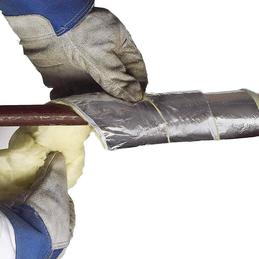 Frost King Foil Backed Fiberglass Pipe Wrap 3"x1"x25' (Pack of 2) | 1-Inch Thick Vapor Barrier for Hot & Cold Pipes - view 3