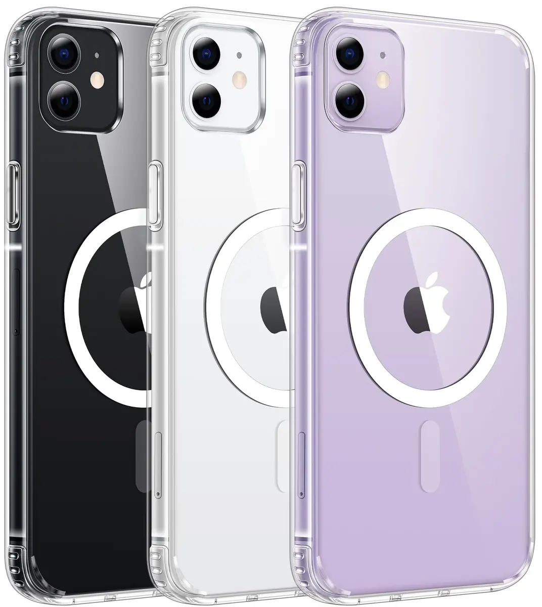 FNTCASE Clear Magnetic Case for iPhone 11/XR 6.1" | Magsafe Compatible, Anti-Yellowing, Military Grade Protection - main product image