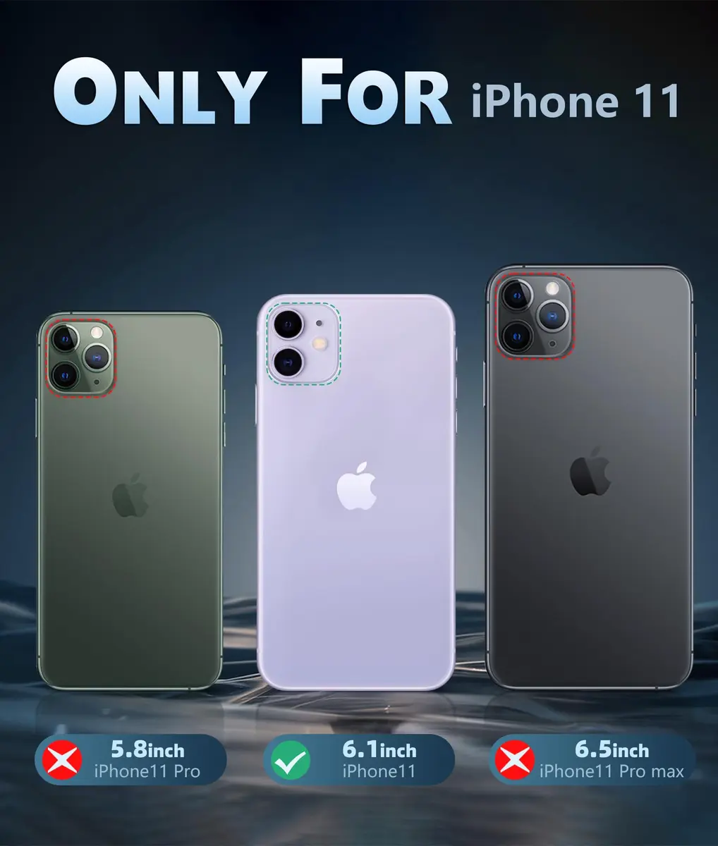 FNTCASE Clear Magnetic Case for iPhone 11/XR 6.1" | Magsafe Compatible, Anti-Yellowing, Military Grade Protection - view 2