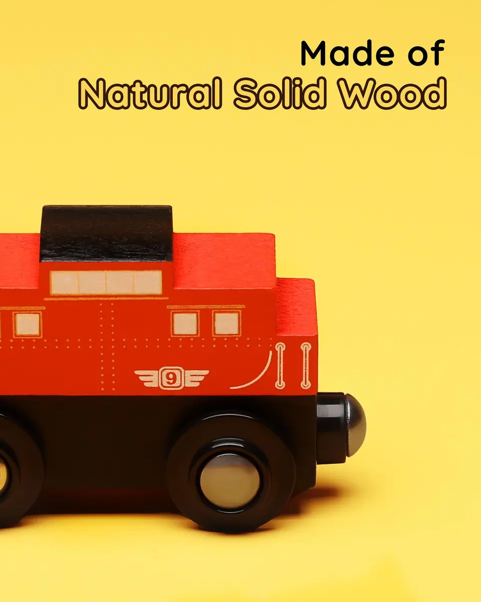 SainSmart Jr. Motorized Train Set 2-Pack | Battery Operated Magnetic Connection for Toddlers Aged 3+ - view 2