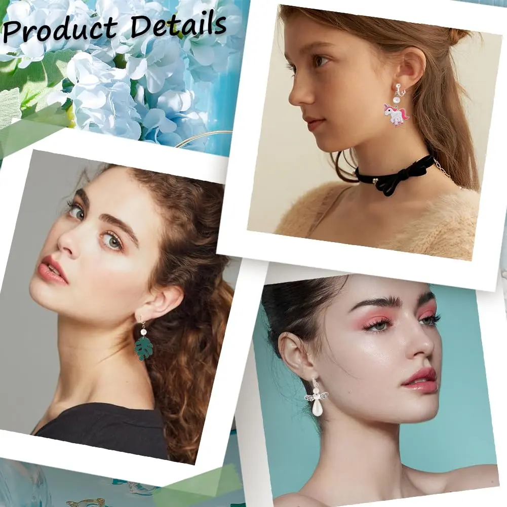 SUNNYCLUE Jewelry Finding Hypoallergenic Clip-On Earring Converters 48 pcs | Non-Pierced Earrings Components - view 5