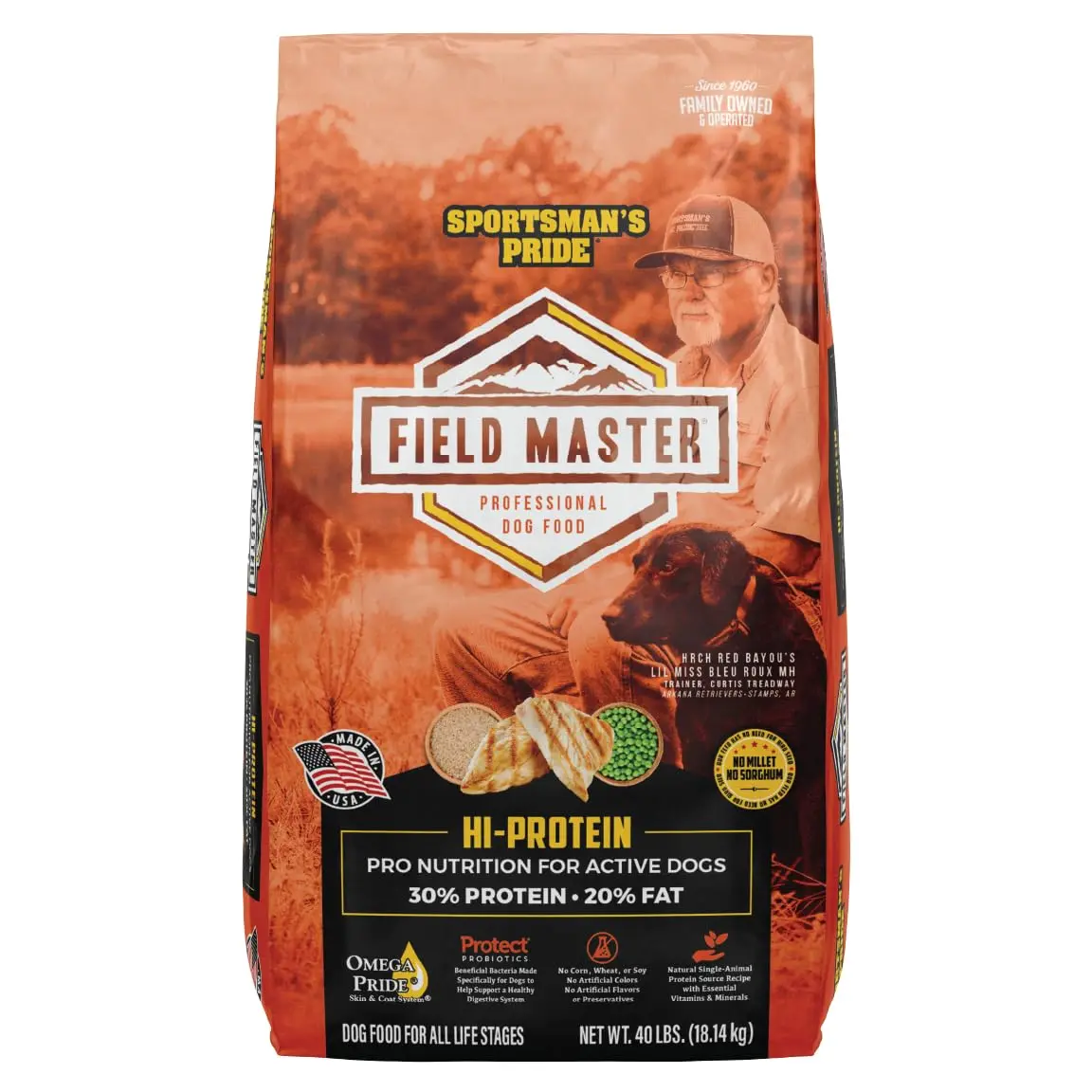 Sportsman's Pride Field Master 30/20 High-Protein Dry Dog Food 40 lb | Supports Joint & Coat Health - main product image