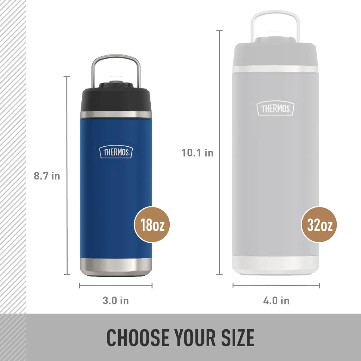 THERMOS ICON SERIES Insulated Water Bottle 18oz | Vacuum Stainless Steel, Cold 16H - view 5